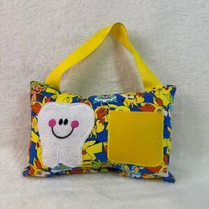 Handmade Pokemon Tooth Fairy Pillow Pikachu Fennekin Froakie Blue Yellow Pocket
